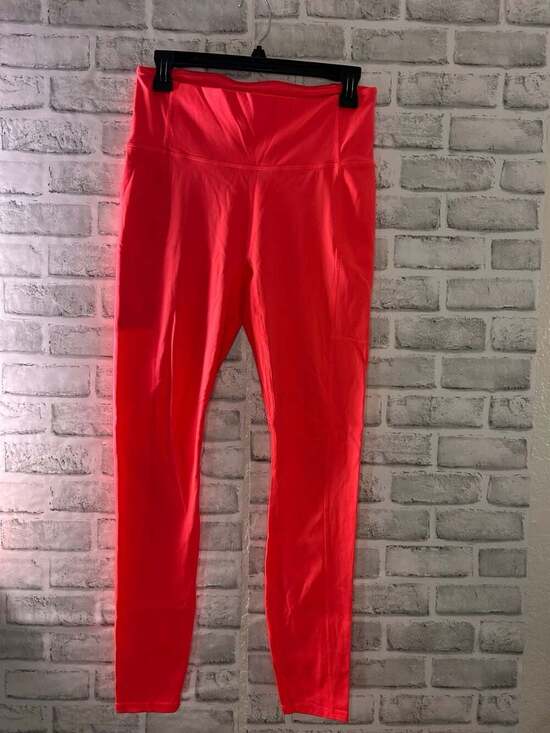 Fabletics Pants - Fabletics High-Waisted Pocket Leggings in Neon Coral